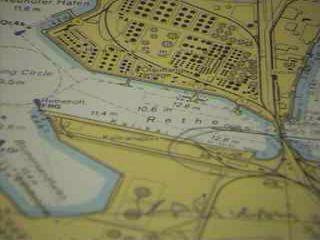Hamburg, Kalikay, a műtrágyarakodó a hajózási térképen